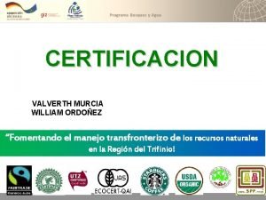 CERTIFICACION VALVERTH MURCIA WILLIAM ORDOEZ Fomentando el manejo