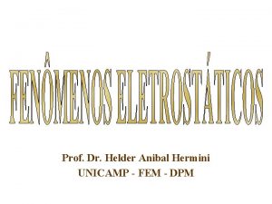 Prof Dr Helder Anibal Hermini UNICAMP FEM DPM