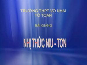 TRNG THPT V NHAI T TON BI GING