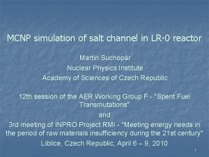 MCNP simulation of salt channel in LR0 reactor