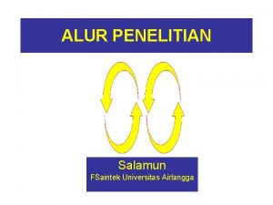 ALUR PENELITIAN Salamun FSaintek Universitas Airlangga DIAGRAM PENELITIAN