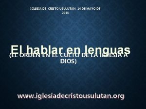 Don de lenguas en la biblia