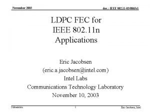 November 2003 doc IEEE 802 11 030865 r