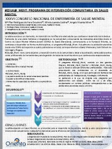 EDUKMENT PROGRAMA DE INTERVENCIN COMUNITARIA EN SALUD MENTAL