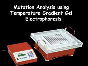 Instrumentation of electrophoresis