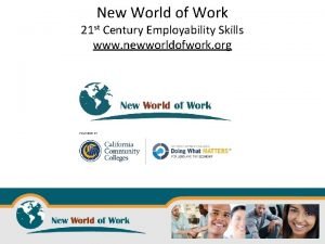 New world of work 21st century skills