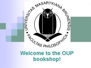 Welcome to the OUP bookshop Vtme Vs na