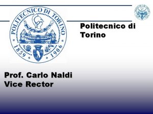 Politecnico di torino rector