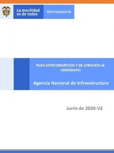 PLAN ANTICORRUPCIN Y DE ATENCIN AL CIUDADANO Agencia