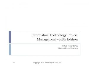 Information Technology Project Management Fifth Edition By Jack