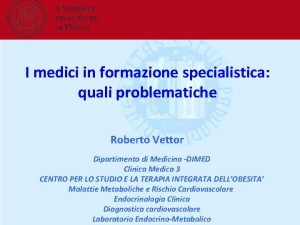 I medici in formazione specialistica quali problematiche Roberto