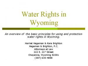 Water rights wyoming