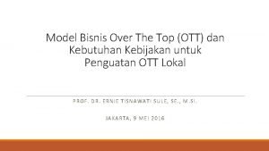 Pengertian ott over the top