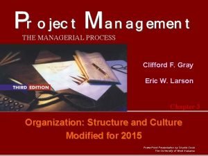 THE MANAGERIAL PROCESS Clifford F Gray Eric W