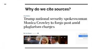 Why do we cite sources Why do we