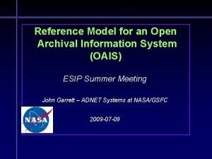 Oais reference model