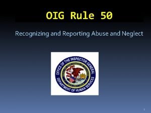Oig rule 50