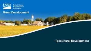 Rural multifamily housing