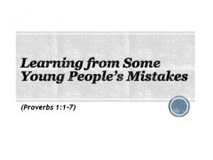 Proverbs about learning from mistakes