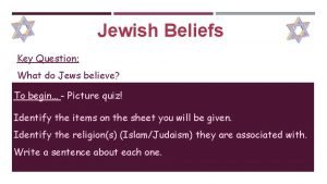 Judaism beliefs