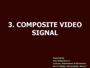 Composite video signal diagram