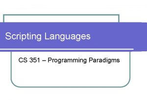 What is scripting What is scripting