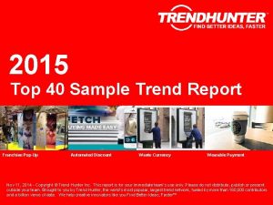 2015 Top 40 Sample Trend Report Franchise PopUp