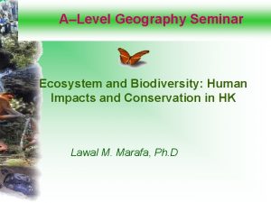 ALevel Geography Seminar Ecosystem and Biodiversity Human Impacts