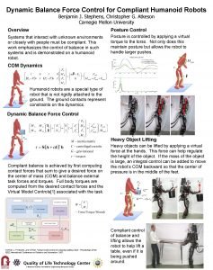 Dynamic Balance Force Control for Compliant Humanoid Robots