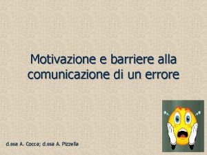 Ostacoli alla comunicazione efficace