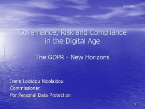 22112016 Governance Risk and Compliance in the Digital