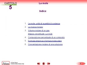 Mappa concettuale sulla mole