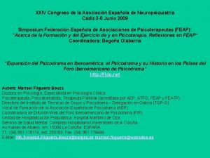 XXIV Congreso de la Asociacin Espaola de Neuropsiquiatra