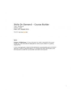 Skills On Demand Course Builder Type Wireframe Version