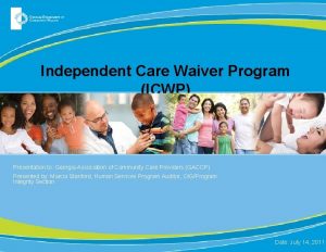 Icwp waiver program