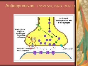 Antidepresivos Tricclicos ISRS IMAOs Farmacologa de la 5