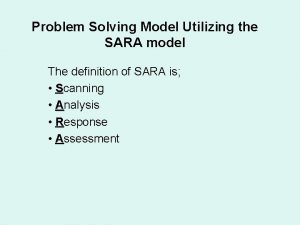 Sara model definition