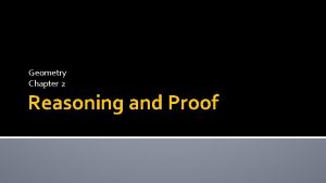 Reasoning and proof unit test Reasoning and proof unit test