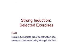 Strong induction exercises