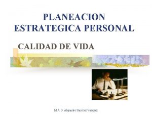 Planeacion estrategica personal