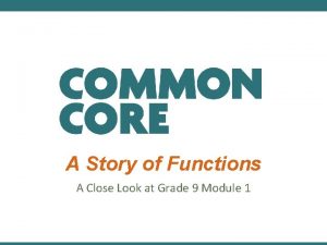 A Story of Functions A Close Look at