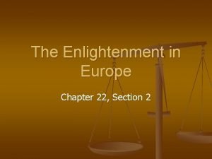 The enlightenment in europe section 2