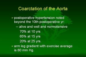 Coarction of the aorta