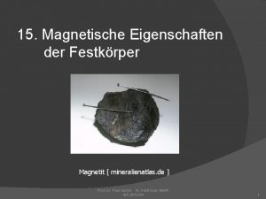 15 Magnetische Eigenschaften der Festkrper Magnetit mineralienatlas de