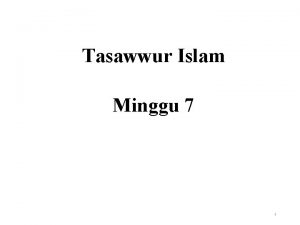 Prinsip pandangan hidup islam tasawwur