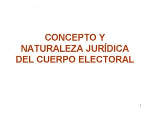 Cuerpo electoral significado