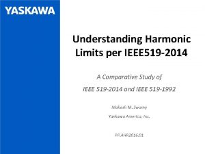Ieee 519 harmonic limits