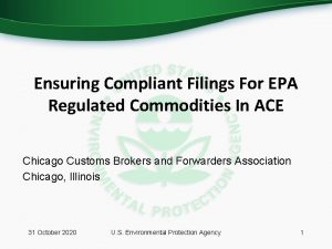 Ensuring Compliant Filings For EPA Regulated Commodities In