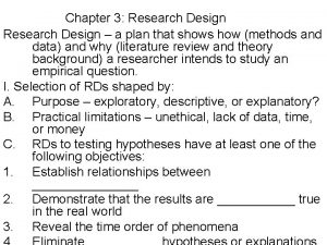 Research design plan