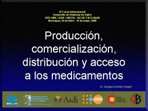 IV Curso Internacional Desarrollo de Sistemas de Salud